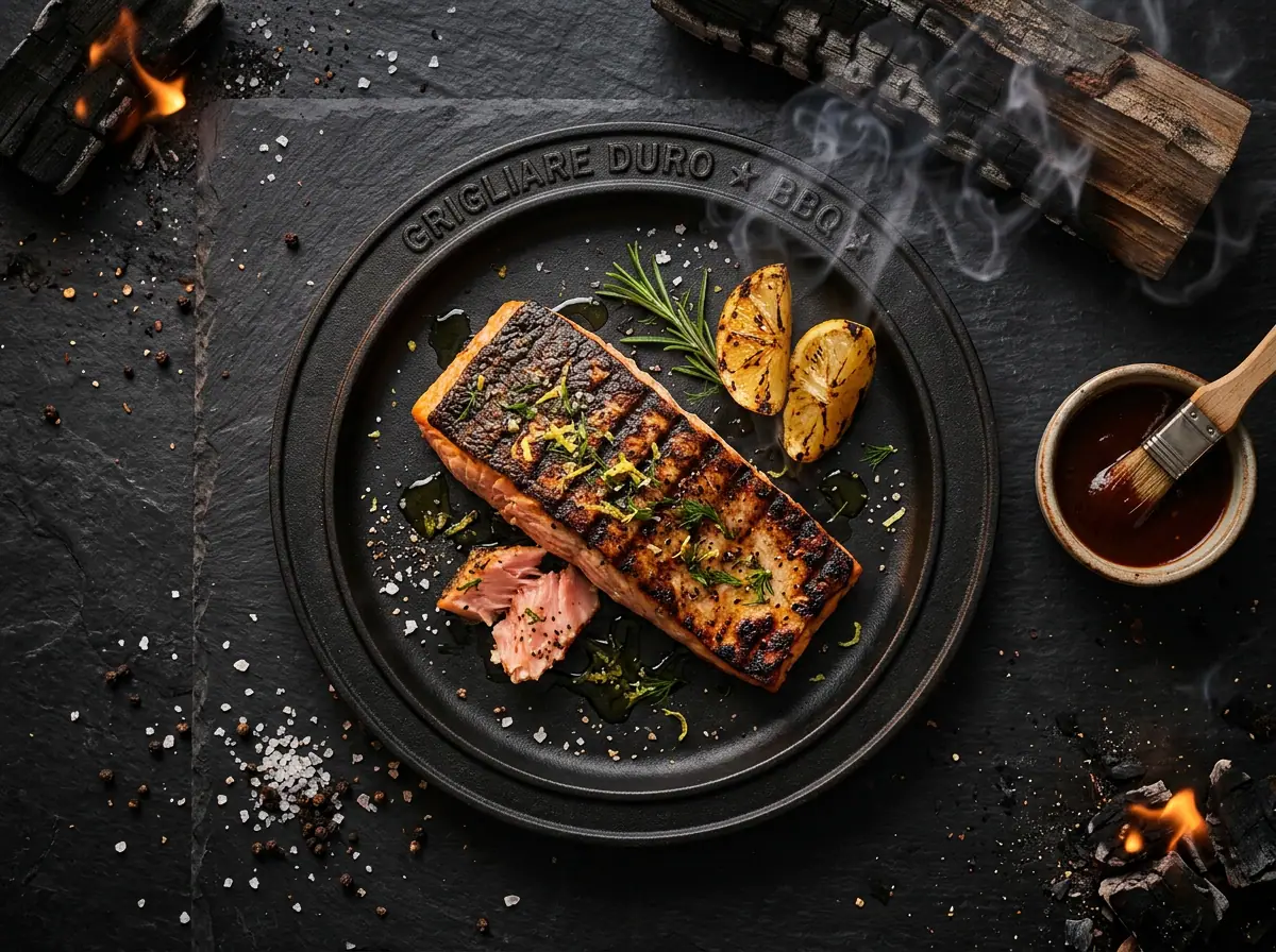 Ricetta Salmone alla Griglia — Grigliare Duro
