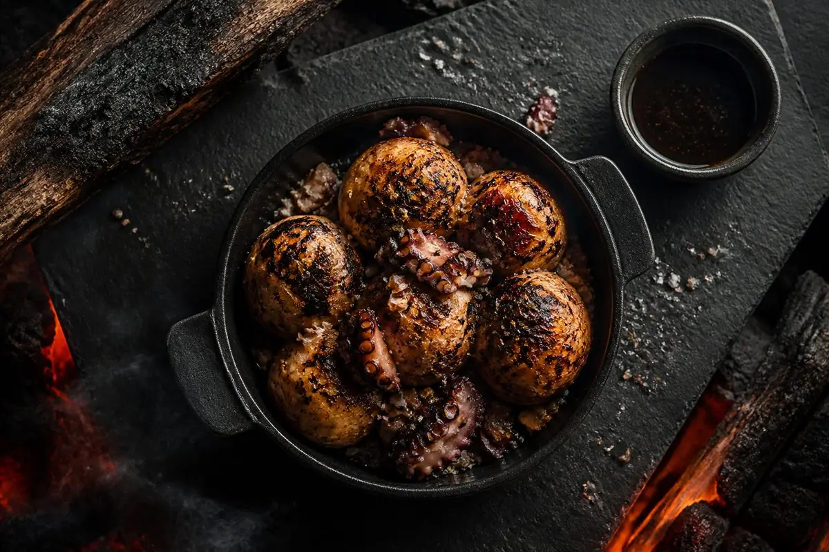 Ricetta Takoyaki di polpo — Grigliare Duro