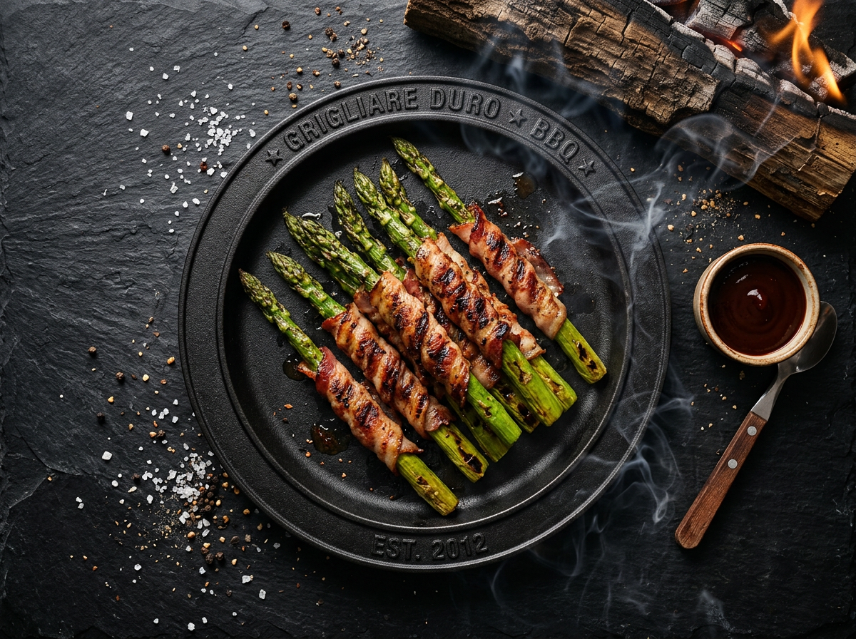 Ricetta Asparagi avvolti nel bacon — Grigliare Duro