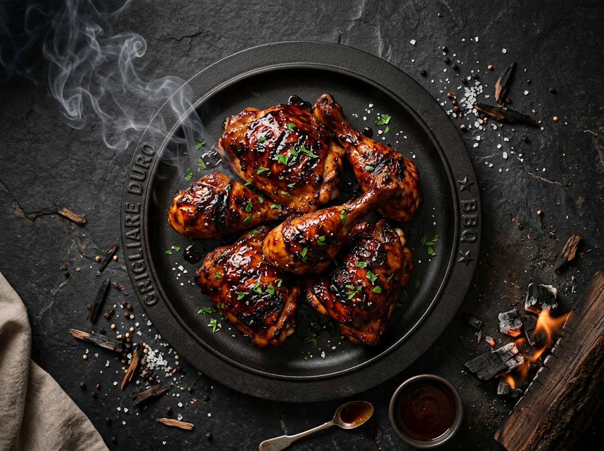 Ricetta BBQ Chicken Glassato Classico — Grigliare Duro
