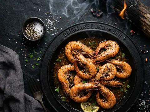 Ricetta BBQ Shrimp alla New Orleans — Grigliare Duro