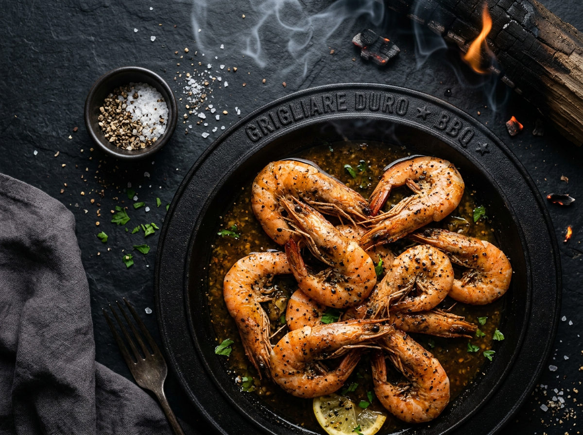 Ricetta BBQ Shrimp alla New Orleans — Grigliare Duro