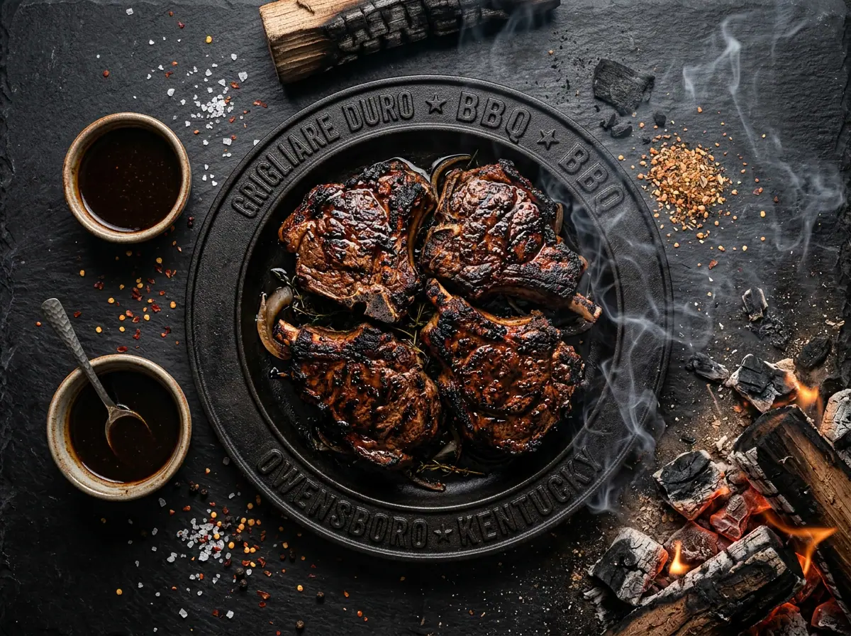 Ricetta Braciole di Montone al Black Dip — Grigliare Duro