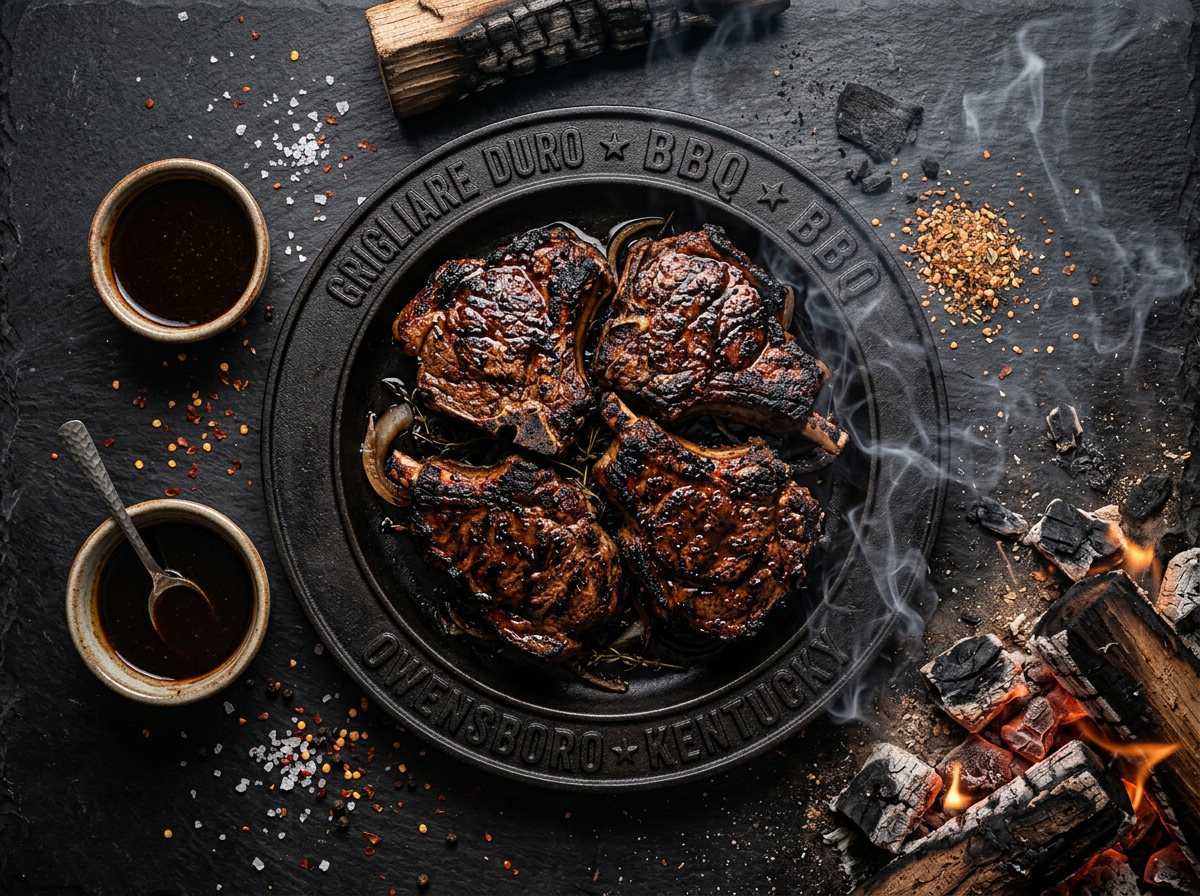 Ricetta Braciole di Montone al Black Dip — Grigliare Duro