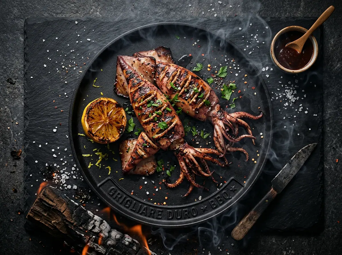 Ricetta Calamari alla griglia stile California — Grigliare Duro