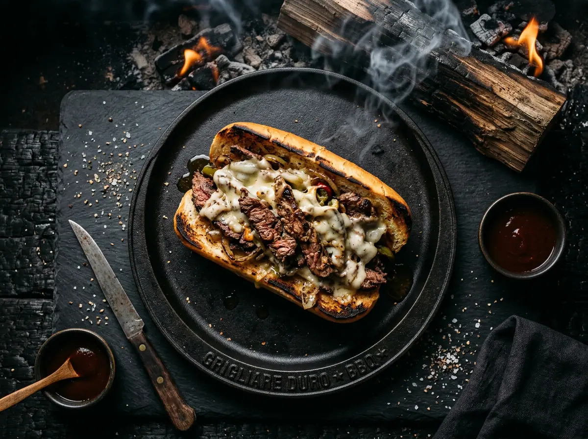 Ricetta Cheesesteak alla Griglia — Grigliare Duro Ricetta Cheesesteak alla Griglia — Grigliare Duro