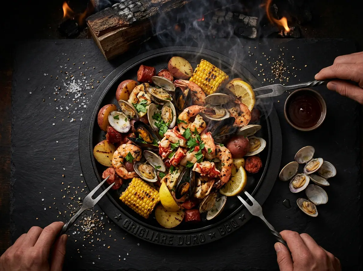 Ricetta Clambake sulla griglia — Grigliare Duro