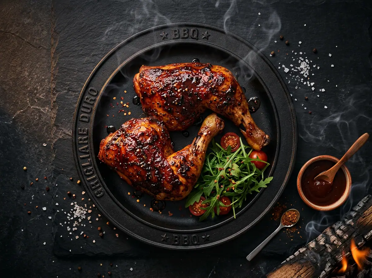 Ricetta Cosce Bone-In Glassate — Grigliare Duro