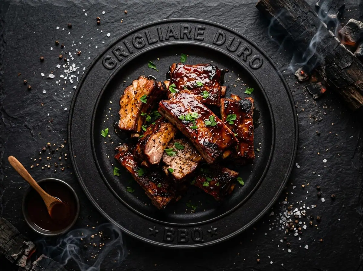 Ricetta Country Ribs Bourbon e Acero — Grigliare Duro