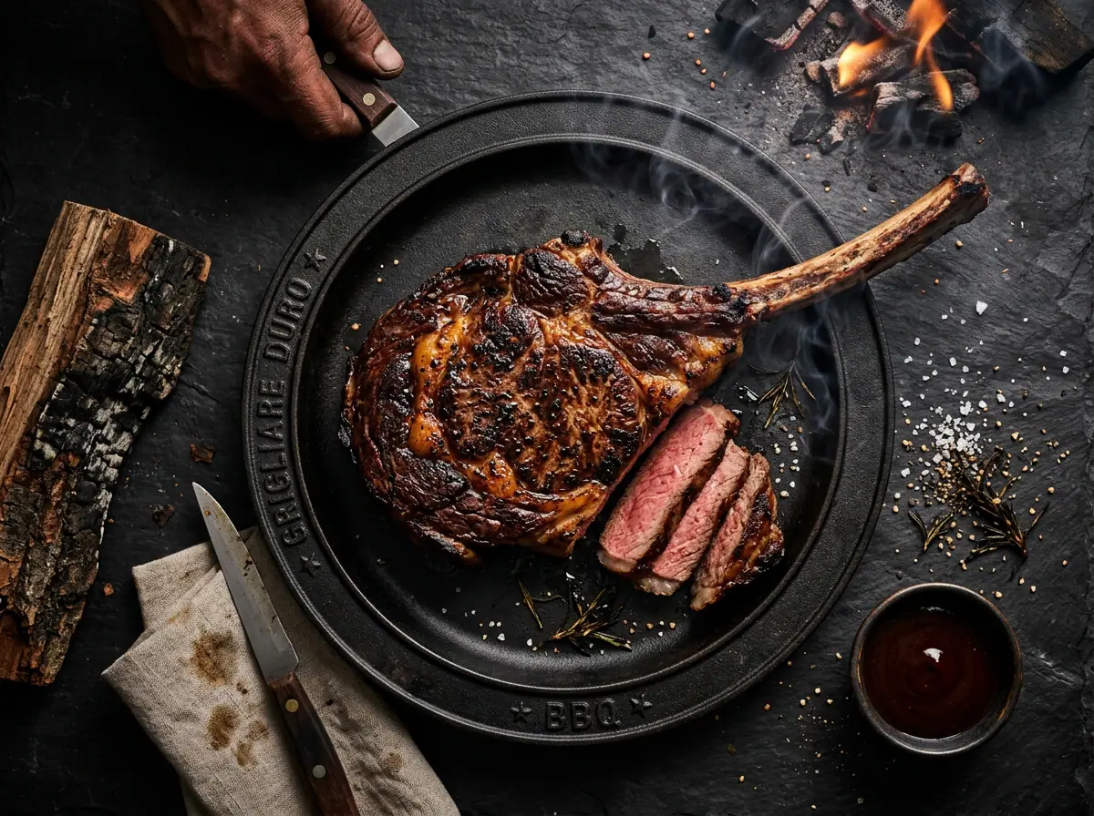 Ricetta Cowboy Ribeye alla Griglia — Grigliare Duro