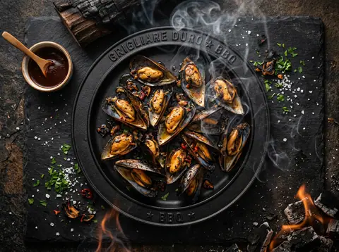 Ricetta Cozze affumicate alla griglia