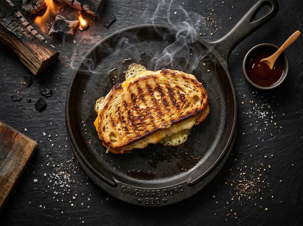 Ricetta Grilled cheese in ghisa — Grigliare Duro