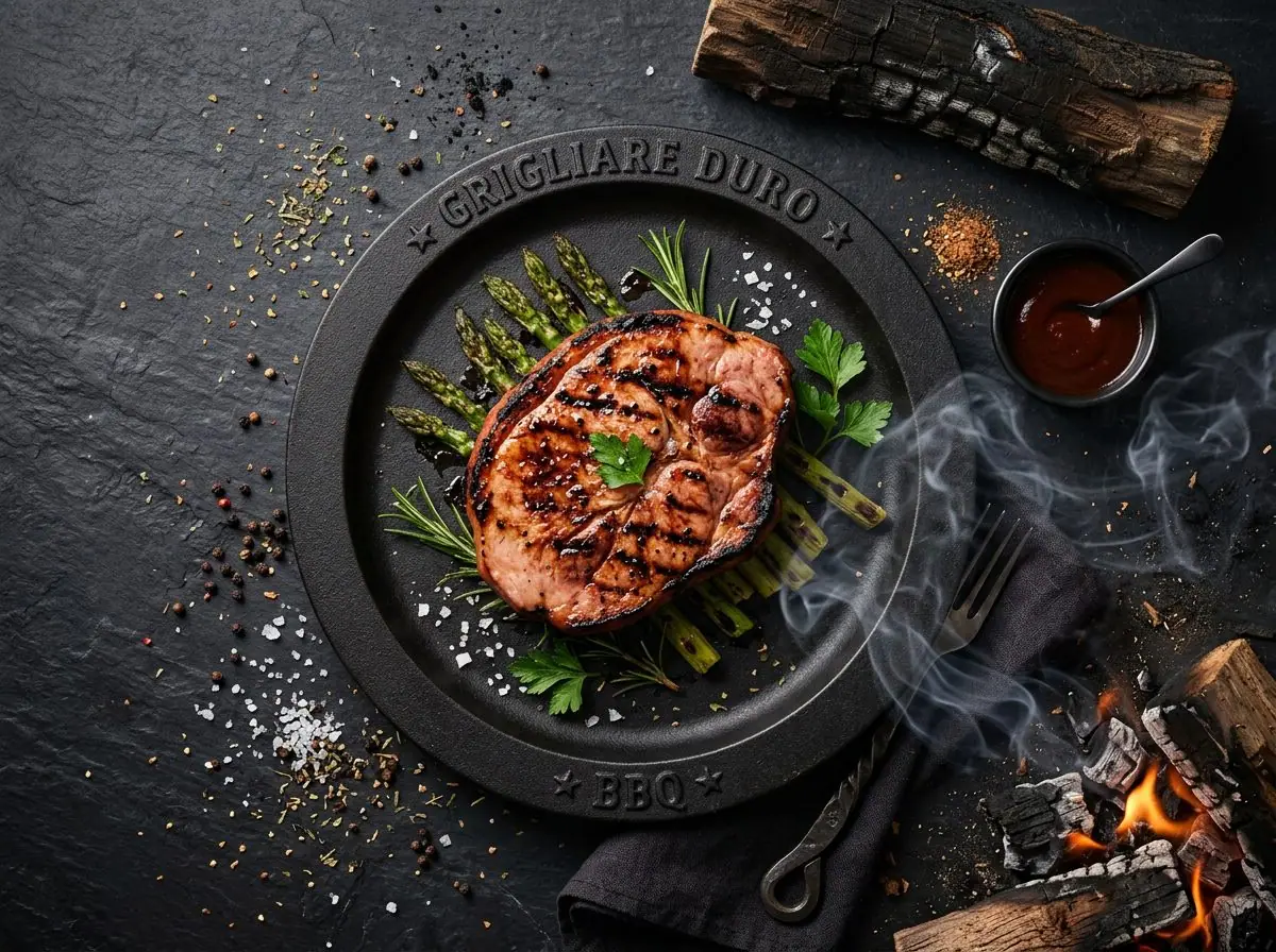 Ricetta Ham Steak alla Griglia — Grigliare Duro