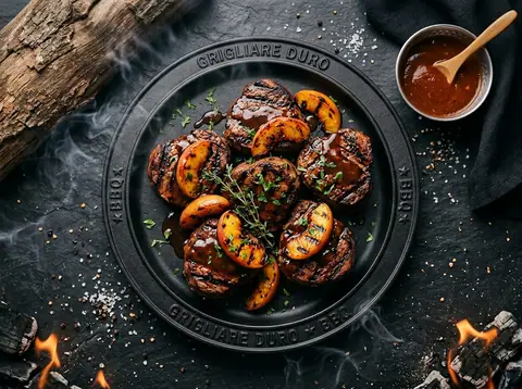 Ricetta Medaglioni di Filetto alla Pesca
