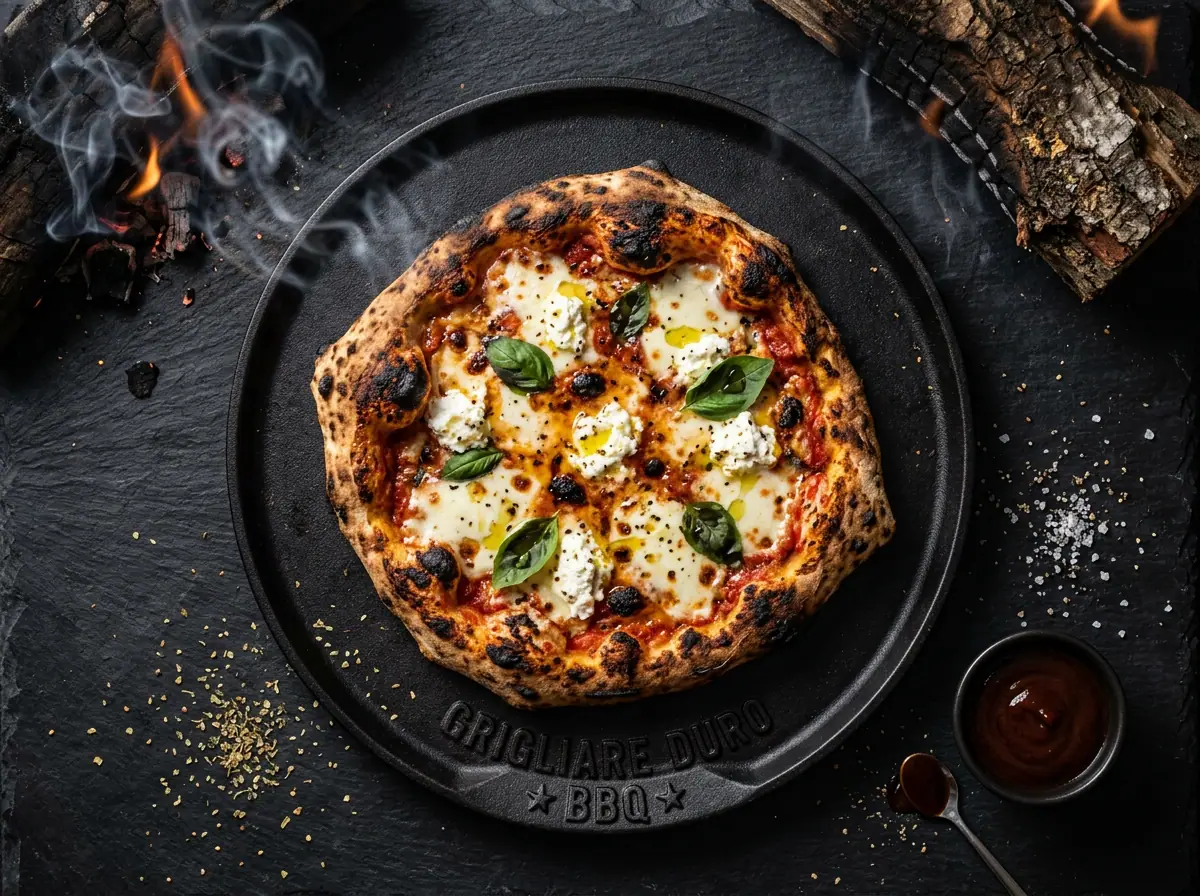 Ricetta Pizza alla griglia — Grigliare Duro