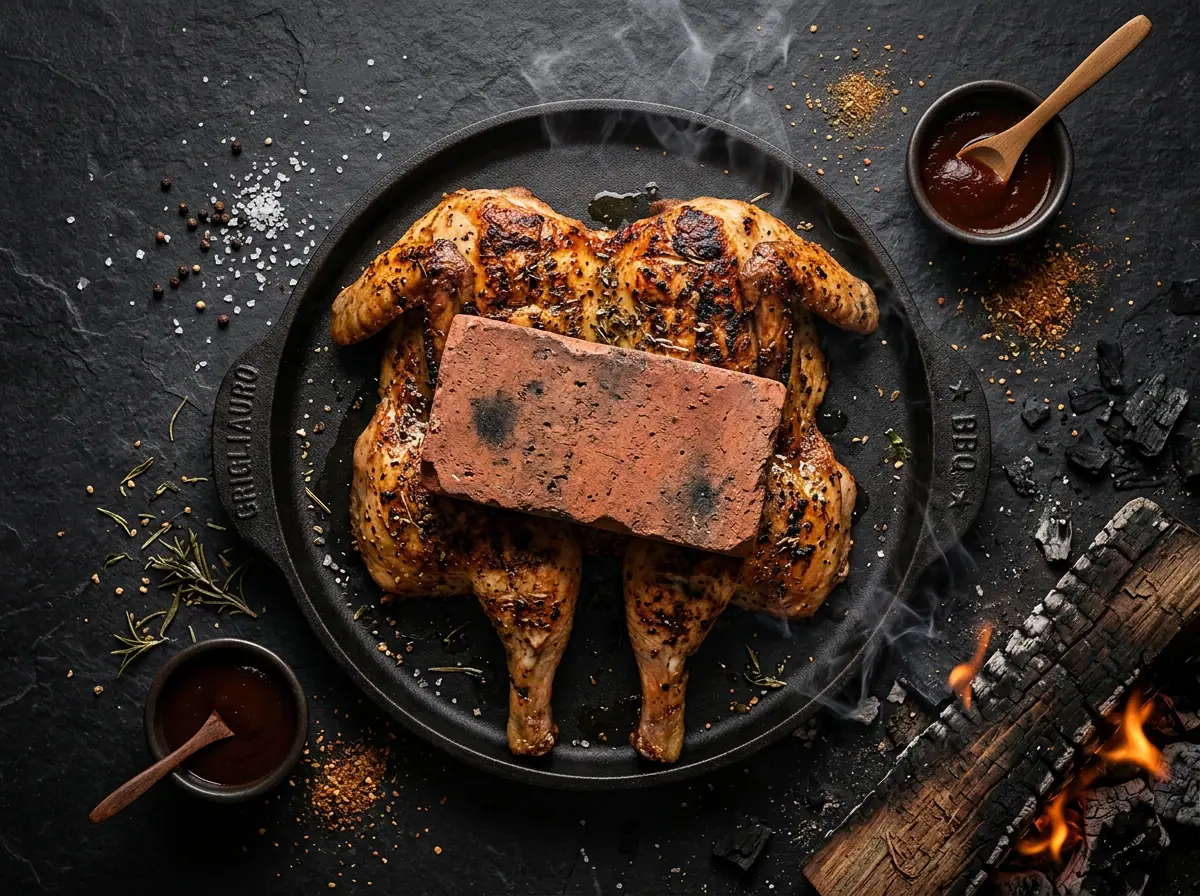 Ricetta Pollo al Mattone — Grigliare Duro