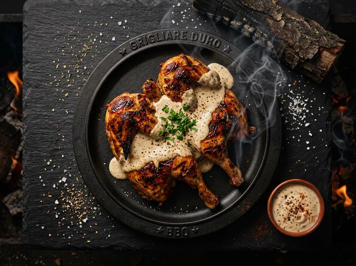 Ricetta Pollo con Alabama White Sauce — Grigliare Duro Ricetta Pollo con Alabama White Sauce — Grigliare Duro