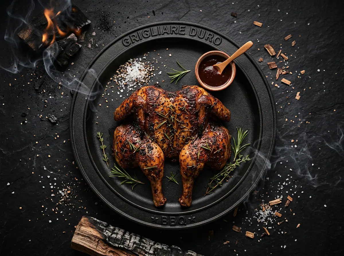 Ricetta Pollo Intero Affumicato — Grigliare Duro