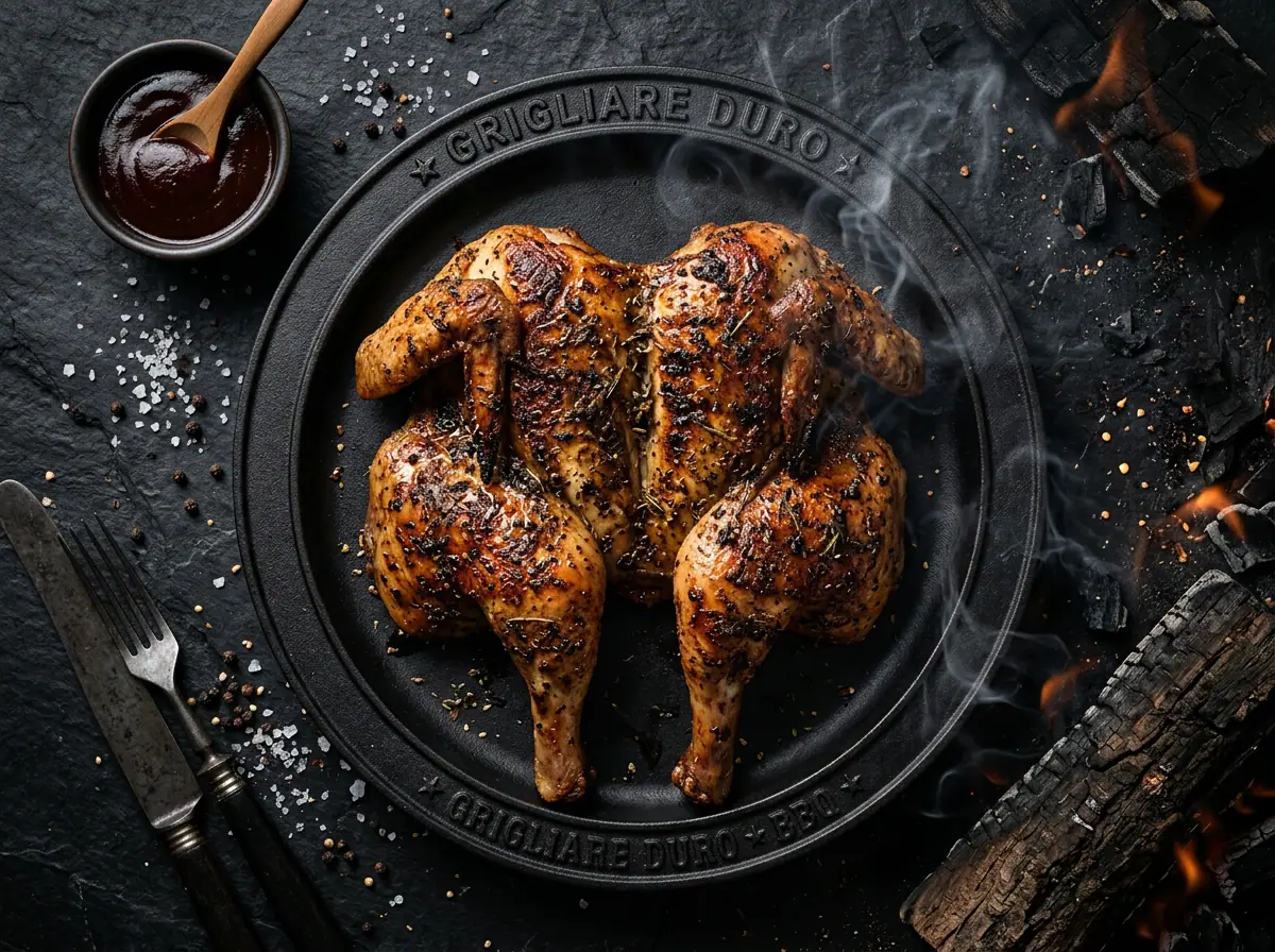 Ricetta Pollo Spatchcock Affumicato — Grigliare Duro