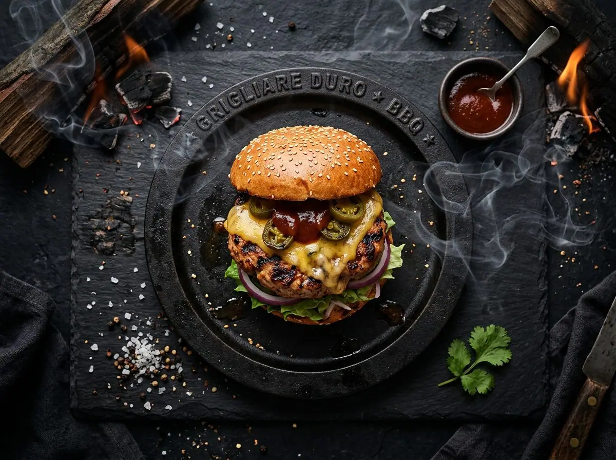 Ricetta Burger di Maiale Tex-Mex — Grigliare Duro