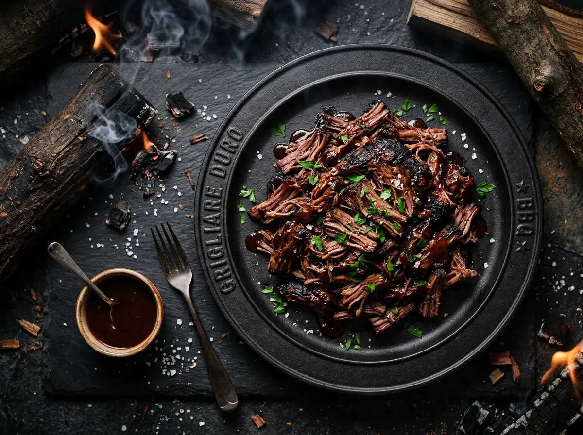 Ricetta Pulled Beef di Chuck Roast — Grigliare Duro