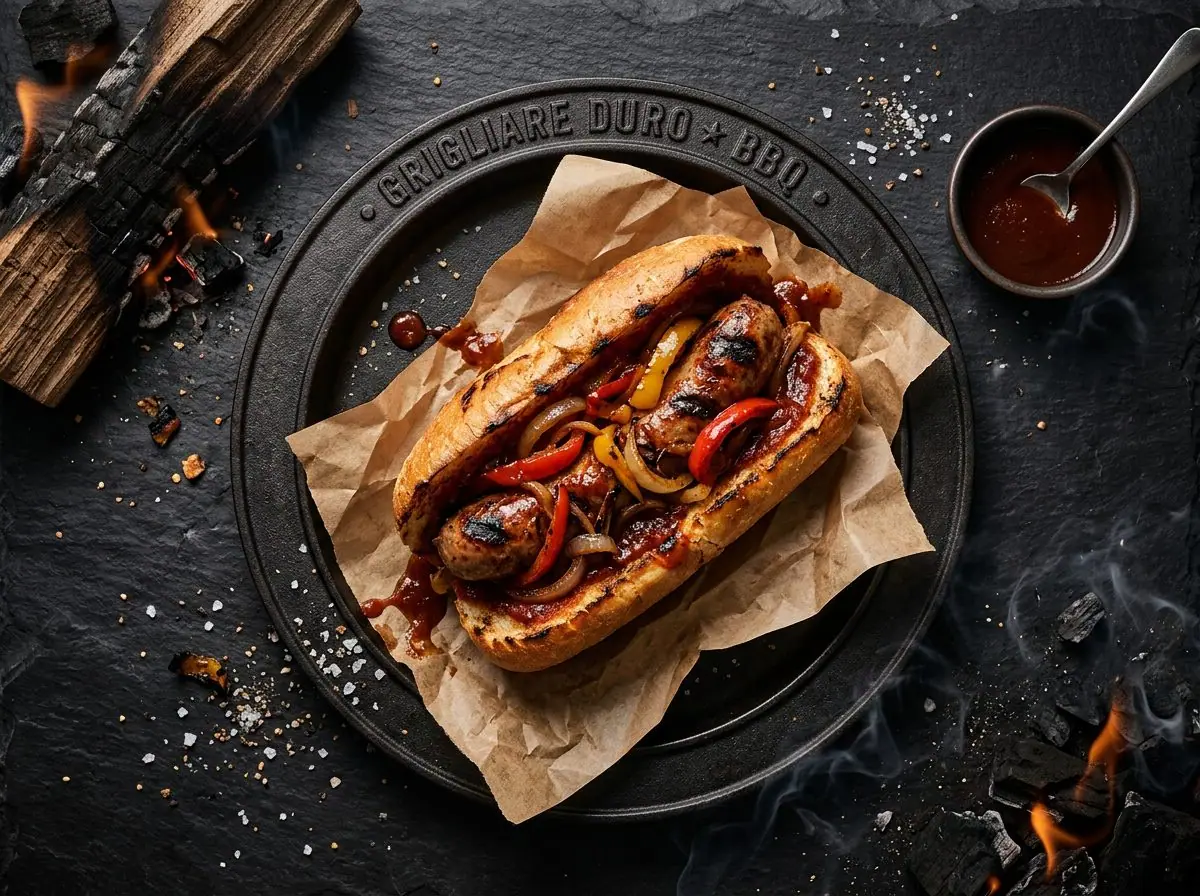 Ricetta Salsiccia e Peperoni da Strada — Grigliare Duro