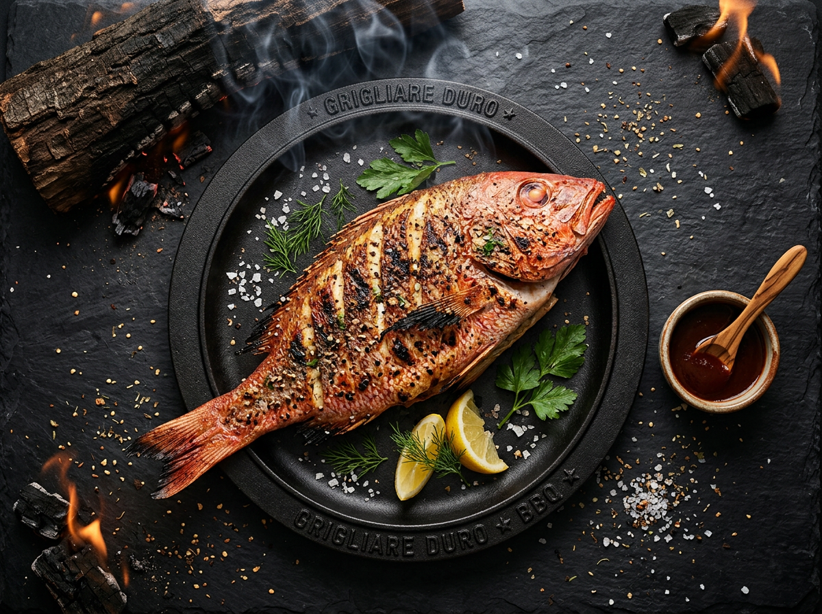 Ricetta Snapper Intero alla Griglia — Grigliare Duro Ricetta Snapper Intero alla Griglia — Grigliare Duro