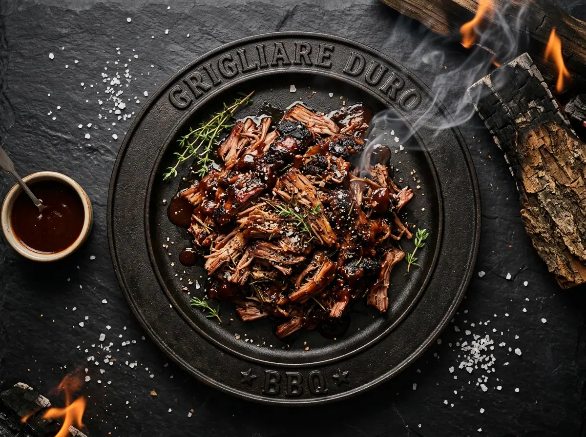 Ricetta Spalla d'Agnello Pulled Affumicata — Grigliare Duro