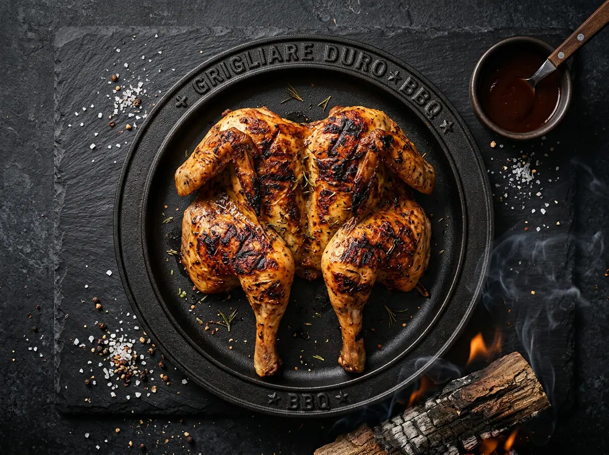 Ricetta Pollo Spatchcock alla Griglia — Grigliare Duro Ricetta Pollo Spatchcock alla Griglia — Grigliare Duro