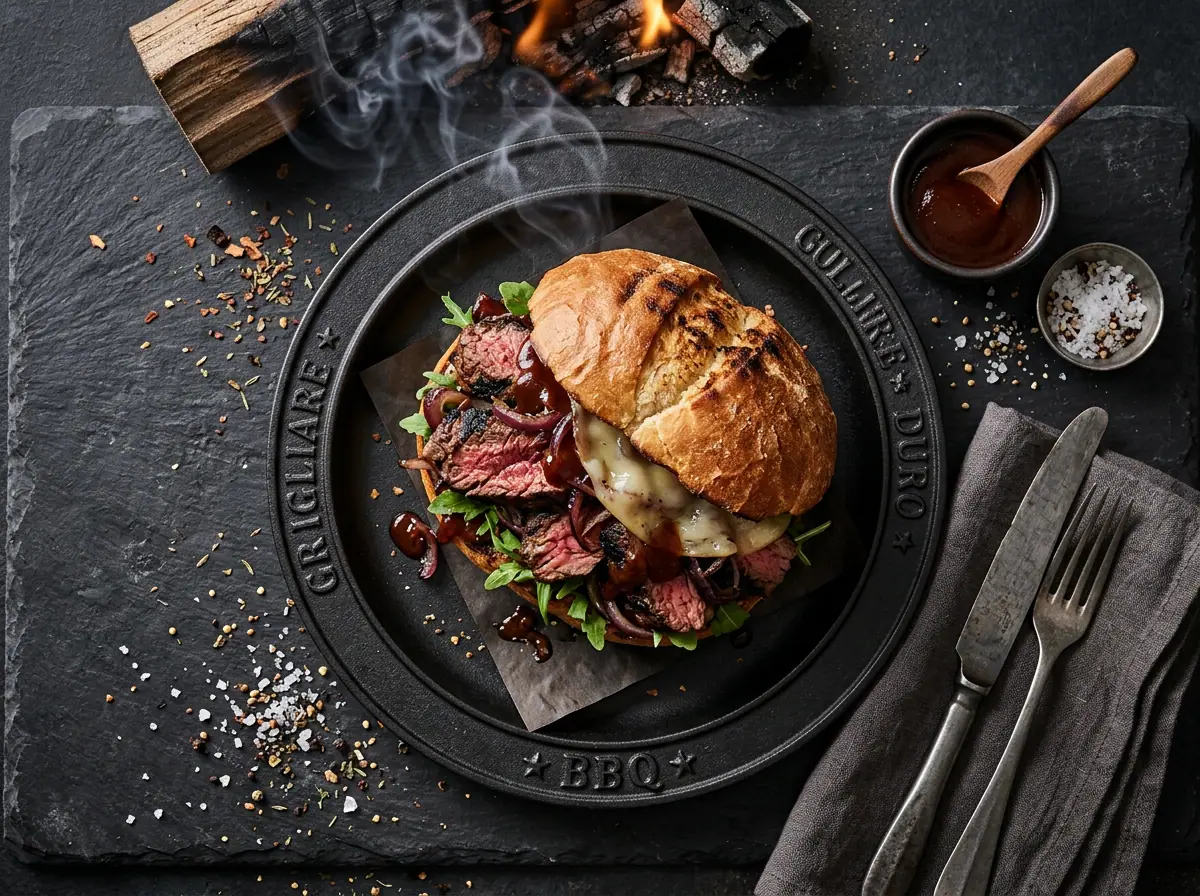 Ricetta Steak Sandwich del Pitmaster — Grigliare Duro