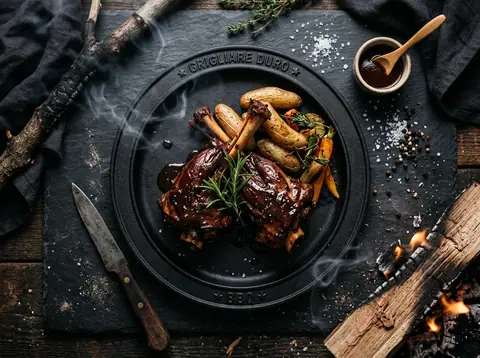 Ricetta Stinchi d'Agnello Affumicati e Brasati