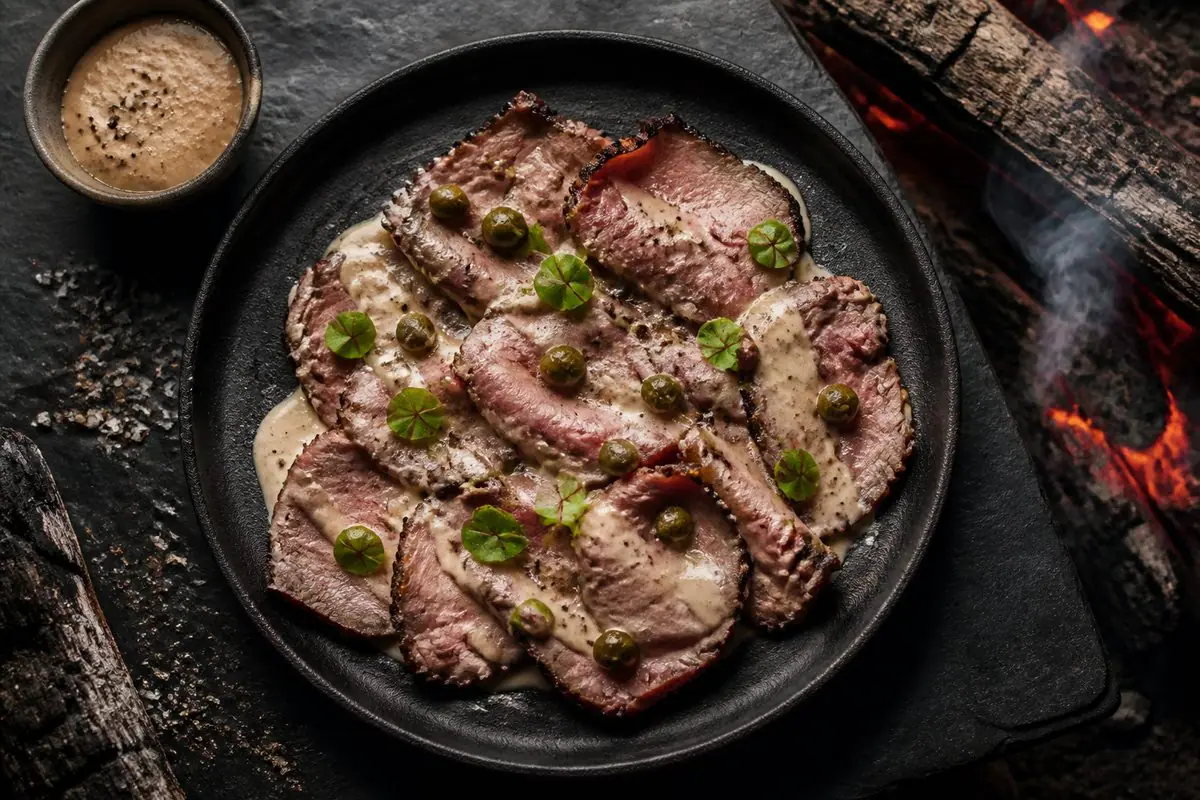 Ricetta Vitello Tonnato Alternativo con Baltimora Pit Beef — Grigliare Duro Ricetta Vitello Tonnato Alternativo con Baltimora Pit Beef — Grigliare Duro