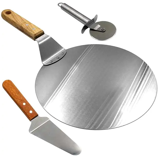 Kit Pizza per Barbecue | Pala, paletta triangolare e taglierina al tuo servizio — A Tutta Griglia